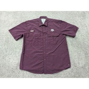 Texas A&M Aggies Button Up Shirt Mens‎ XL NCAA Lined Chiliwear Red